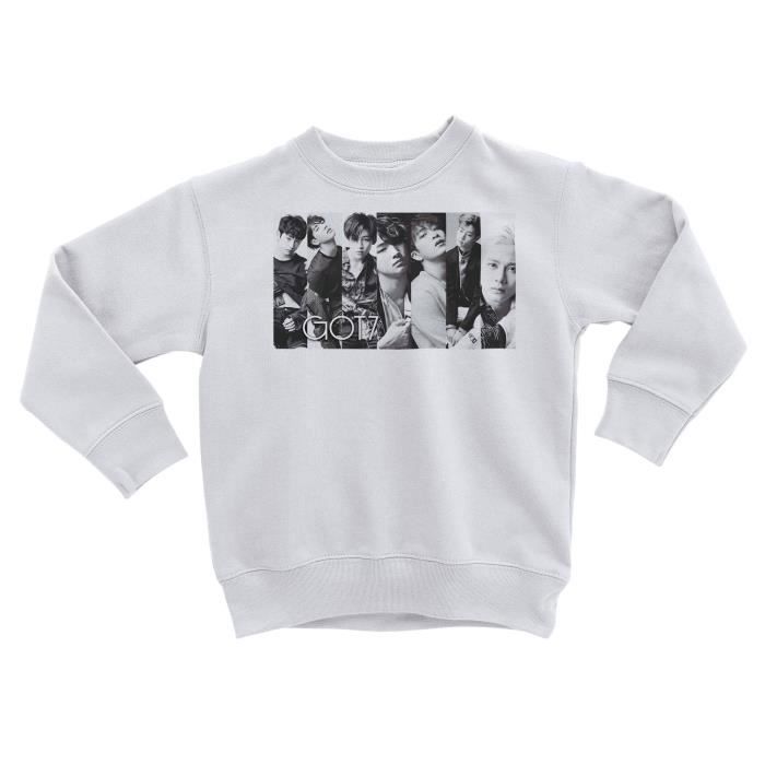 Sweatshirt Enfant Got 7 Boys Band Kpop Stars Coree Noir & Blanc