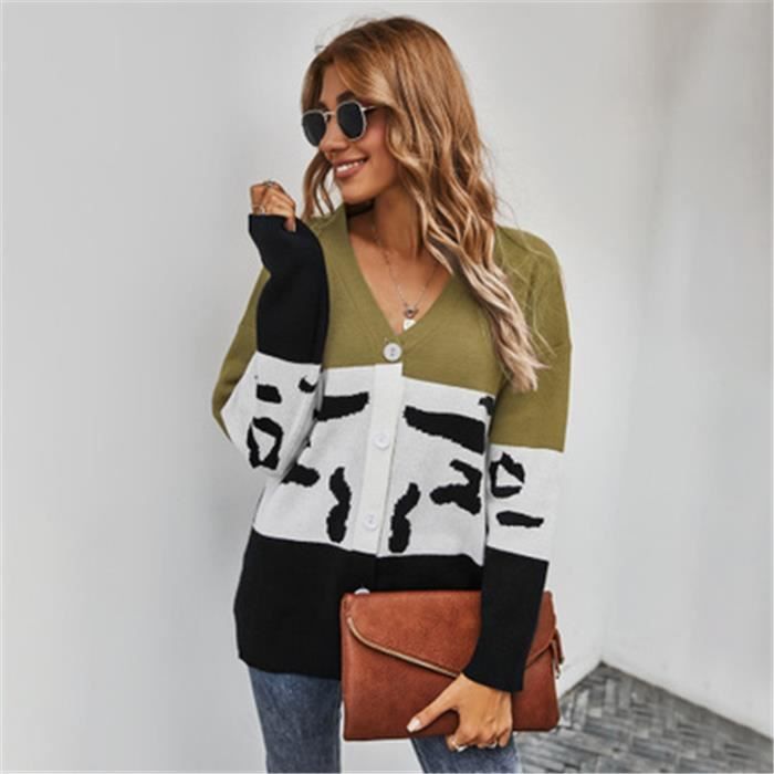 Cardigan À La Pour Femmes Pull À Manches Longues En Vrac Pour Dames Chandail