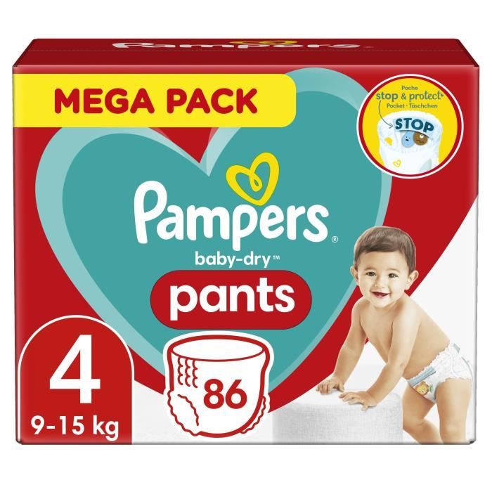 PAMPERS Baby-Dry Pants Taille 4 - 86 Couches-Culottes