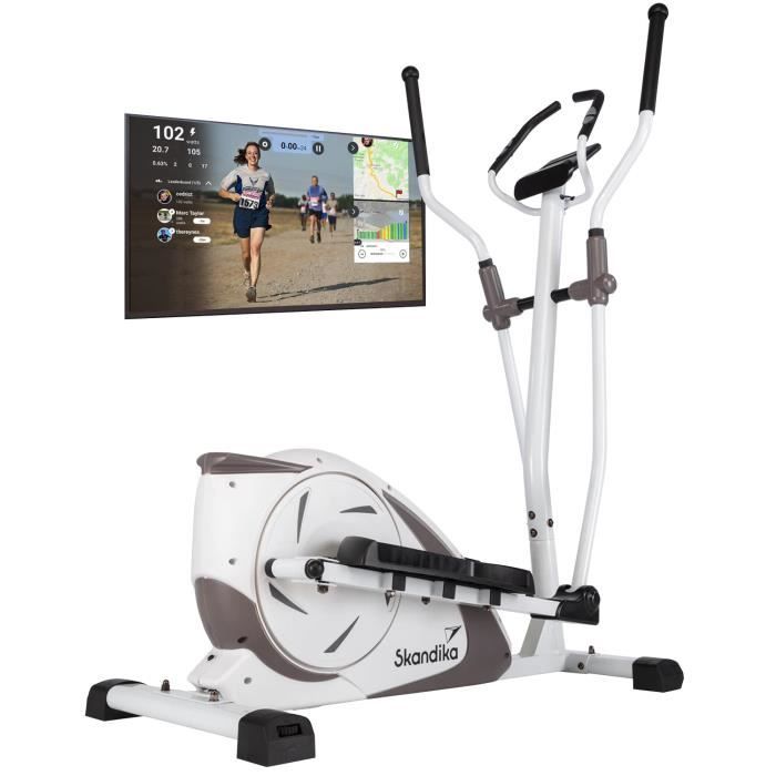 Skandika Fint - Vélo elliptique - 19 Prog.- max. 130 kg - 24 niveaux de résistance - Bluetooth - Appli