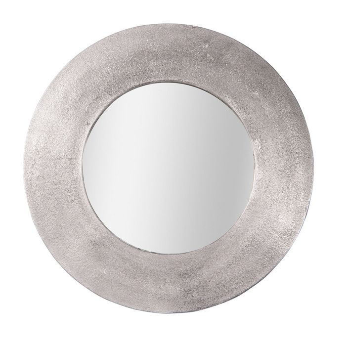 Miroir rond argenté cm - Table Passion 74 Argent