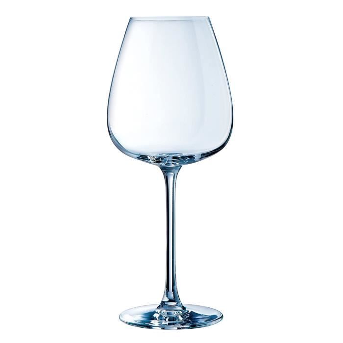 Lot de 6 verres à Vin rouge en cristallin - 35 cl