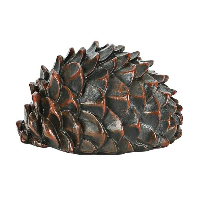 1 Pc Résine Boîte À Clés En Pin Écrou Forme Creative Unique Rétro Imitation Pierre Conteneur De PIECE DETACHEE SECURITE MAISON