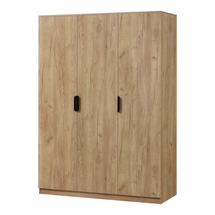 Armoire de chambre garde-robe moderne meuble de rangement intemporel 1 penderie 4 étagères MDF 176 Armoire de chambre garde-robe moderne meuble de rangement intemporel 1 penderie 4 étagères MDF 176