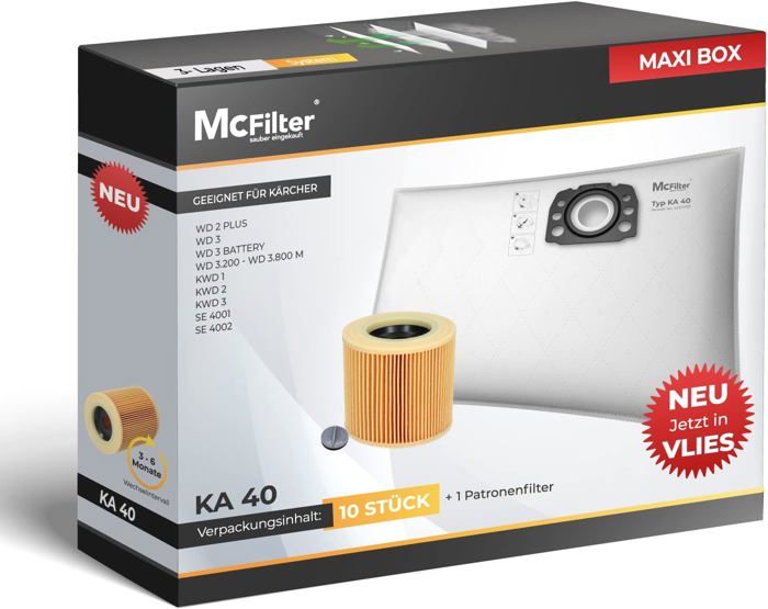 10 Sacs D'aspirateur Pour Kärcher T12/1 Et Starmix FBV 14 - Filtre Double Couche, Fabriqués En Allemagne