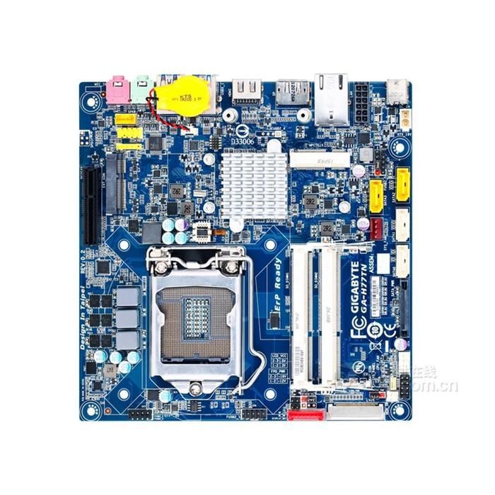 Carte mère GIGABYTE GA-H77TN Intel H77 Socket LGA1155 2xDDR3 SDRAM 8GB Mini ITX - Gigabyte