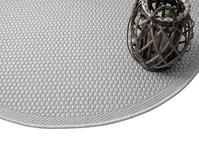 Tapis dextérieur - THE CARPET - Toronto - Antidérapant - Gris - Rond 120 cm