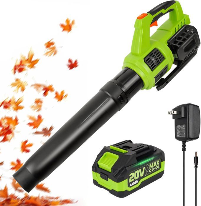 Souffleur De Feuilles Sans Fil 21V - 2 Batteries 3.0Ah - 225 Km/h - Bretelles Incluses - Jardin
