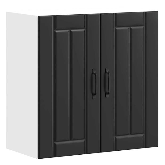 “SALE 2025”Armoire murale de cuisine - MOOD - Meuble de cuisine haut - Lucca noir - Bois dingénierie chill833402