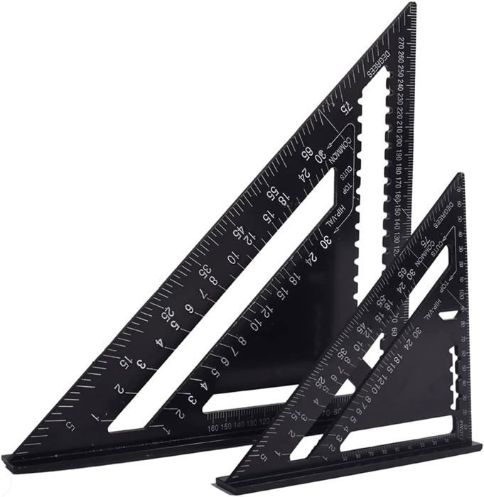 Équerre Menuisier Trusquin 10 Pouces XPEX - Règle D'Angle 45/90° - Pour Mesure Et Tracé Bois