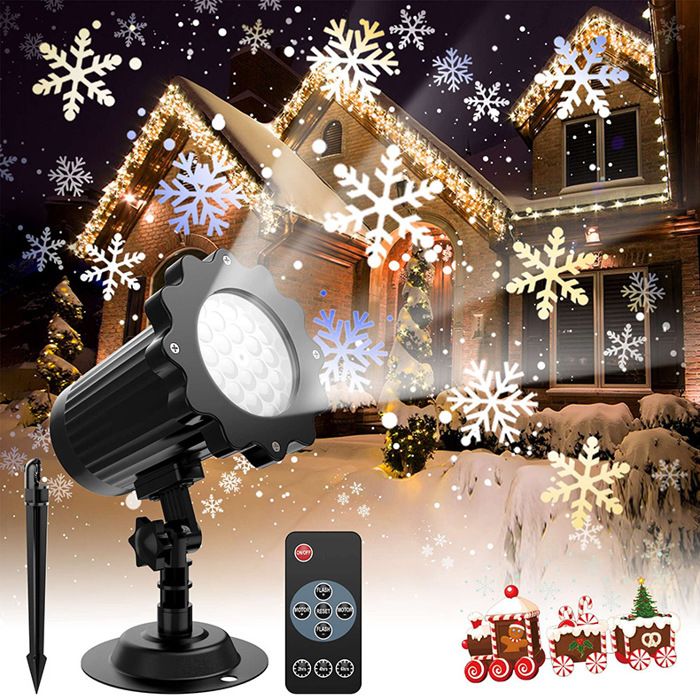 Candle Flocon de neige Projecteur de Noël LED IP65 Lumière de Projecteur Exterieur et Intérieur DécorationNoël Mariage