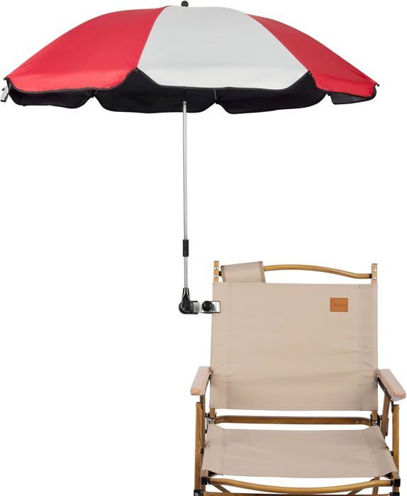 Parasol de chaise avec pince réglableUPF 50+parapluie dombrageparapluie à clipser pour terrasseplagepoussettesfauteuils