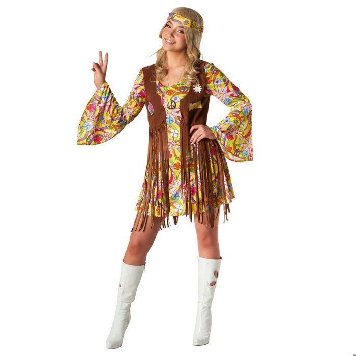 Deguisement Femme Annee 70, Deguisement Hippie Femme, Deguisement Adulte Femme, Déguisement Carnaval Chic avec Bandeau, Costume Femme Robe Tenue, Accessoires Vetement Rétro Rose 60-80s Disco Fête (M