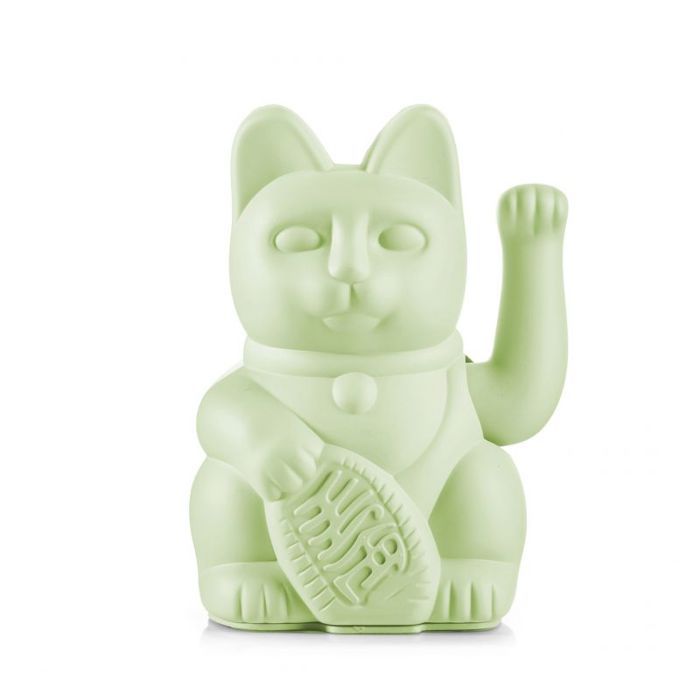 Objet decoratif - DONKEY - 330548 Lucky Cat - Vert clair - Maneki-Neko - 15 cm