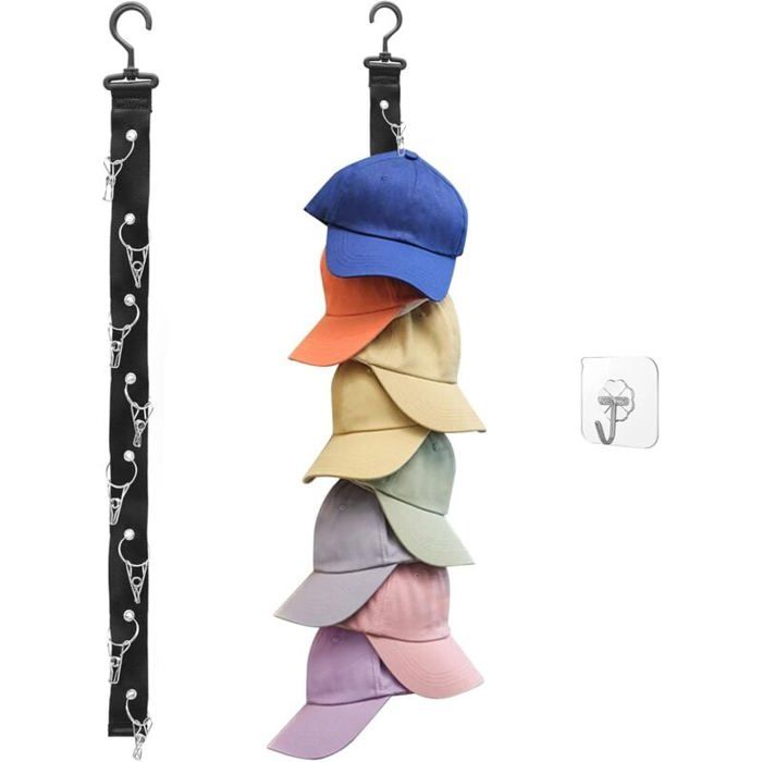 Baseball Cap Rack Closet Crochet Herder Hatter Storage Organisateur 1 Pack Closet Organiseur De Rangement à Suspendre pour Casqu