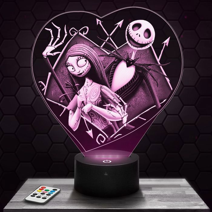 Lampe 3d _ Mister Jack - Accessoire Figurine Cadeau Mister Jack - Veilleuse Led Tactile TOP