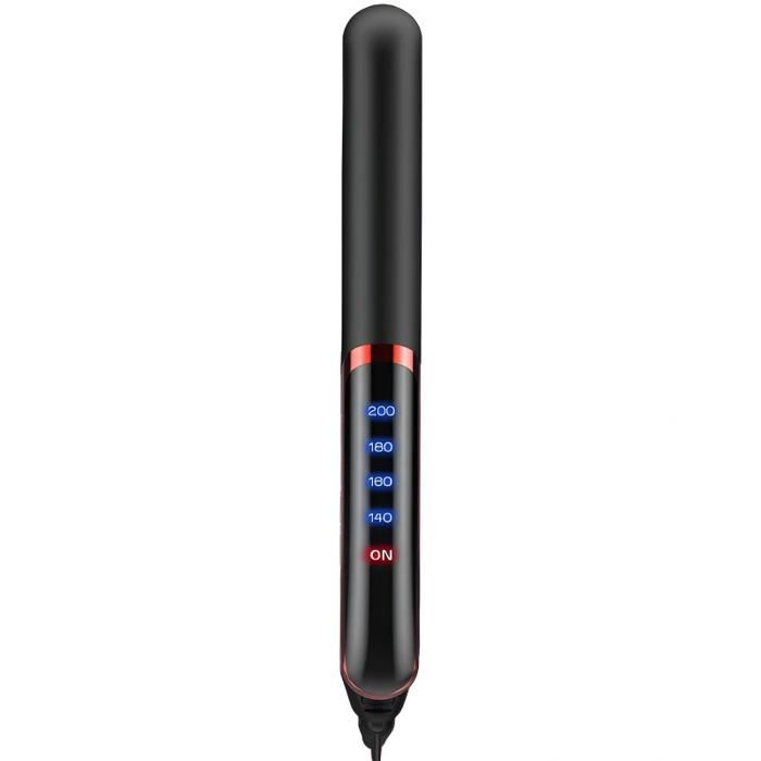 Lisseur à cheveux chauffage rapide 4 niveaux de température revêtement céramique design ergonomique portable noir