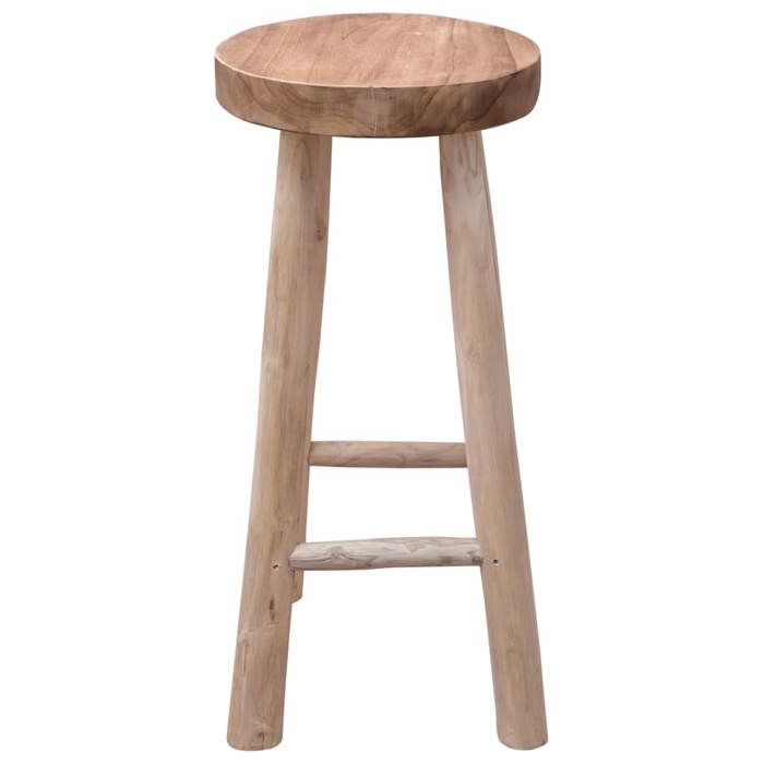 SOLDES DHIVER® Chaise de bar - Tabouret Haut Siège Haut1 placeMax charge 110kg37 x 37 x 76 cm - Bois de teck solide 67518
