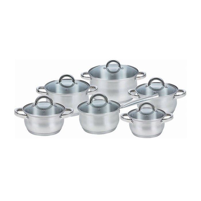 Batterie de cuisine MAESTRO MR-2120-12 - 12 pièces en acier inoxydable (casseroles 16/18/20/24 cm)