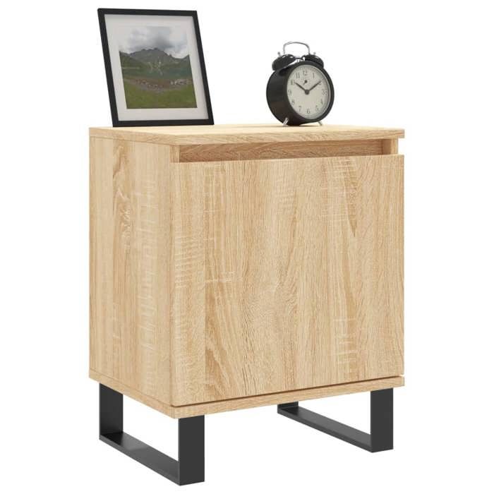 {January Sale}Petite Armoire de lit - Cabinet de chevet industrielle Table de chambre - Tables de chevet 2pcs chêne sonoma 40x30x50