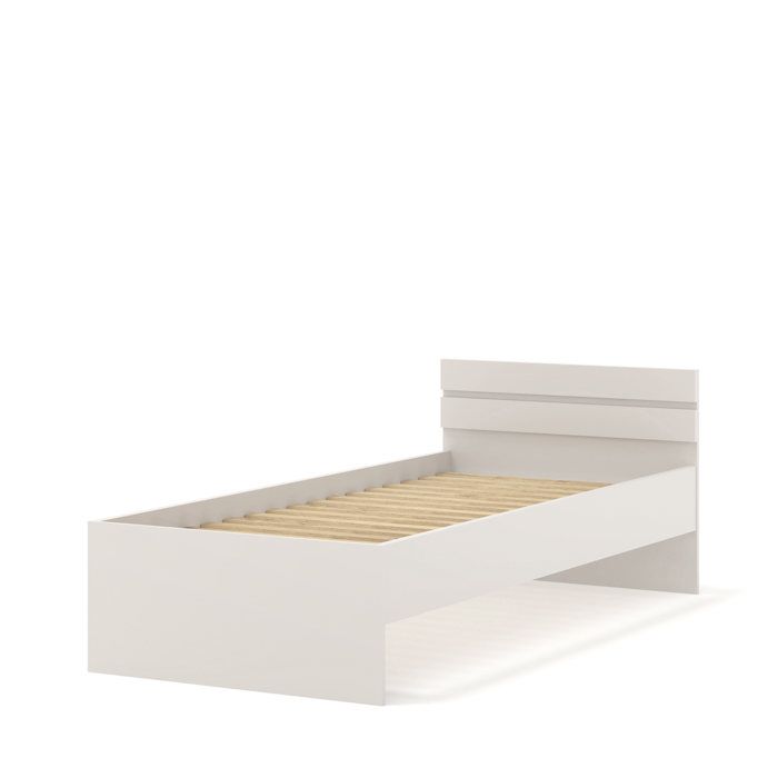Lit MAJA 90x200 cachemire avec sommier – tête de lit 70 cm système de meubles pour toute la pièce