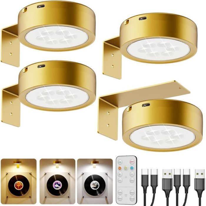 Éclairage tableau LED sans fil - PZCC - 2600mAh rechargeable - Télécommande incluse - 3 températures de couleur