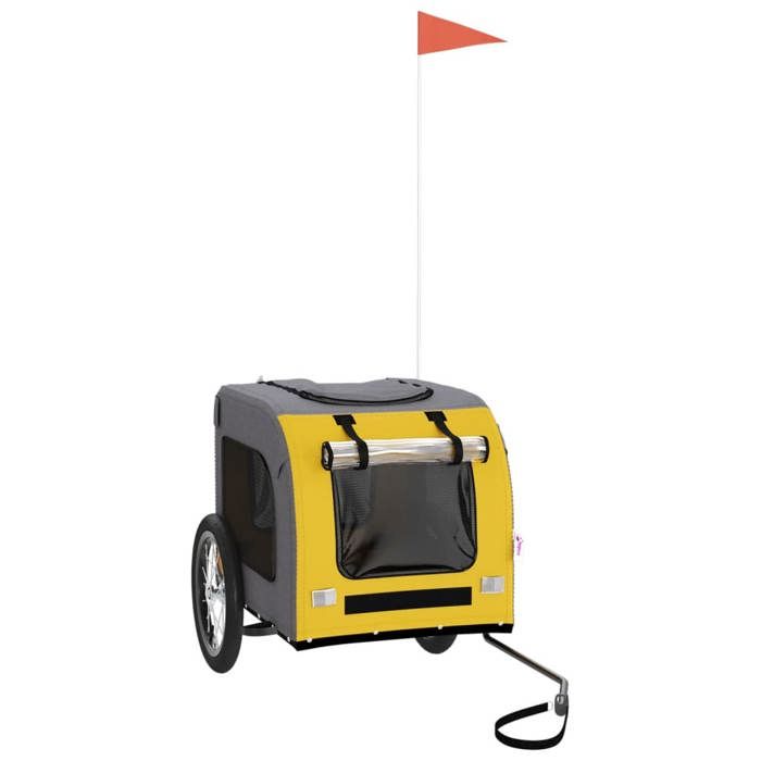 Style minimaliste - 1xPoussette animaux - max 30 kg - Remorque de vélo pour animaux de compagnie jaune et gris - pour jardin df35728