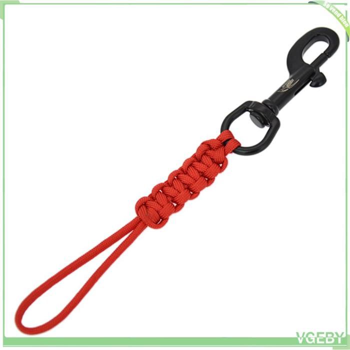 Fafeicy mousqueton de plongée sous-marine Mousqueton à boulon pivotant de plongée sous-marine Clip à jeux ressort Rouge