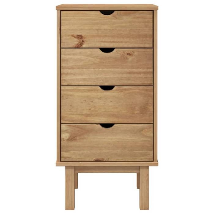 (10002)Moderne Commode OTTA 45x39x90 cm bois de pin massif poid:15 kg