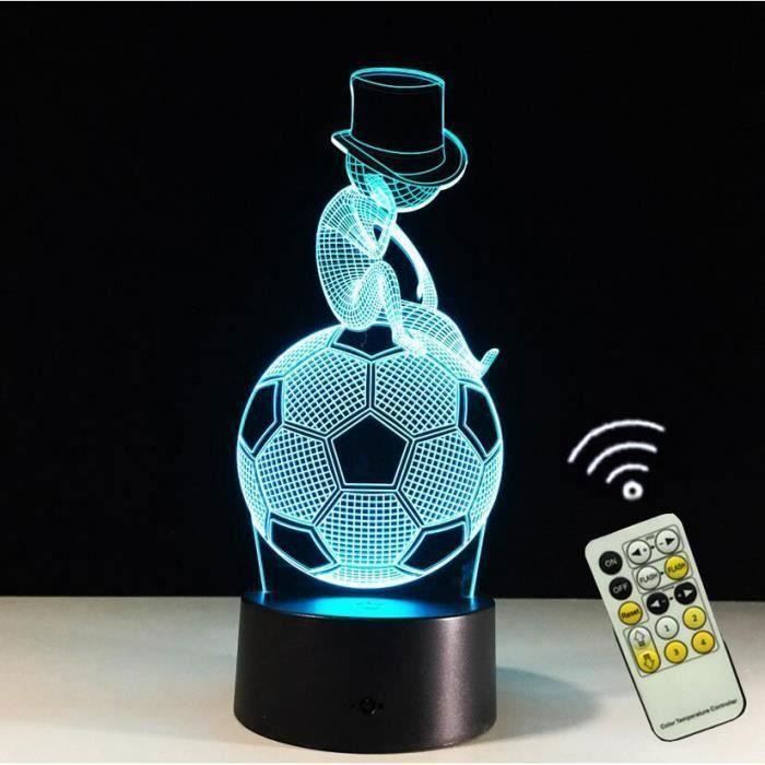 Lampe optique poser décoratif tactile 7 couleur illusion - Aueq - optique modèle football faible consommation câble usb ou 3 piles