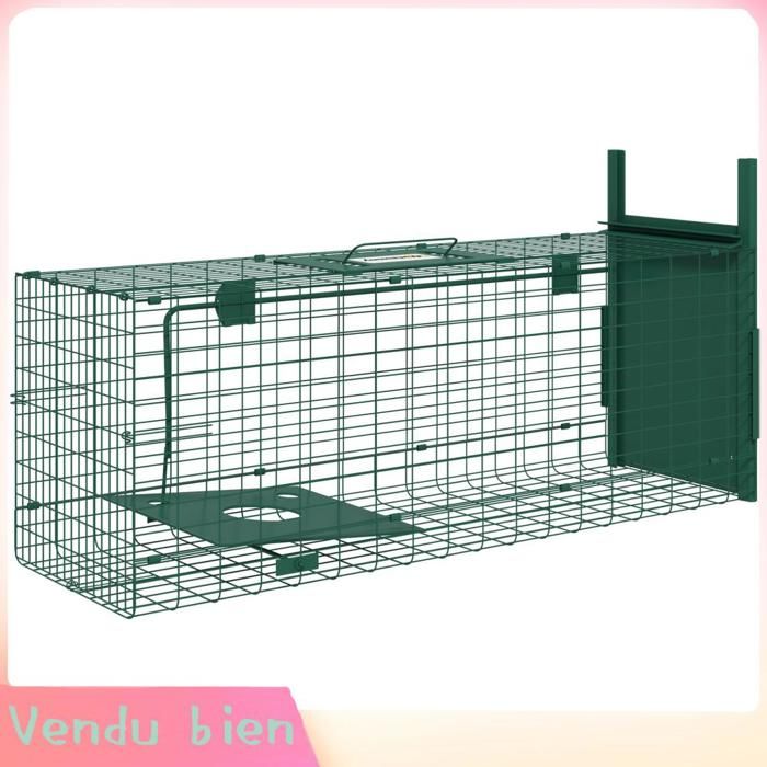 LIA Cage attrape nuisibles 1 entrée vert foncé 80x25x30cm