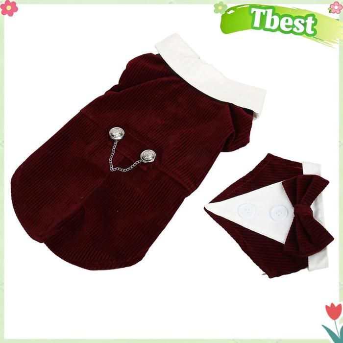 Tbest costumes formels pour chiens Costume de mariage pour animaux de compagnie élégant et décoratif costume animalerie manteau