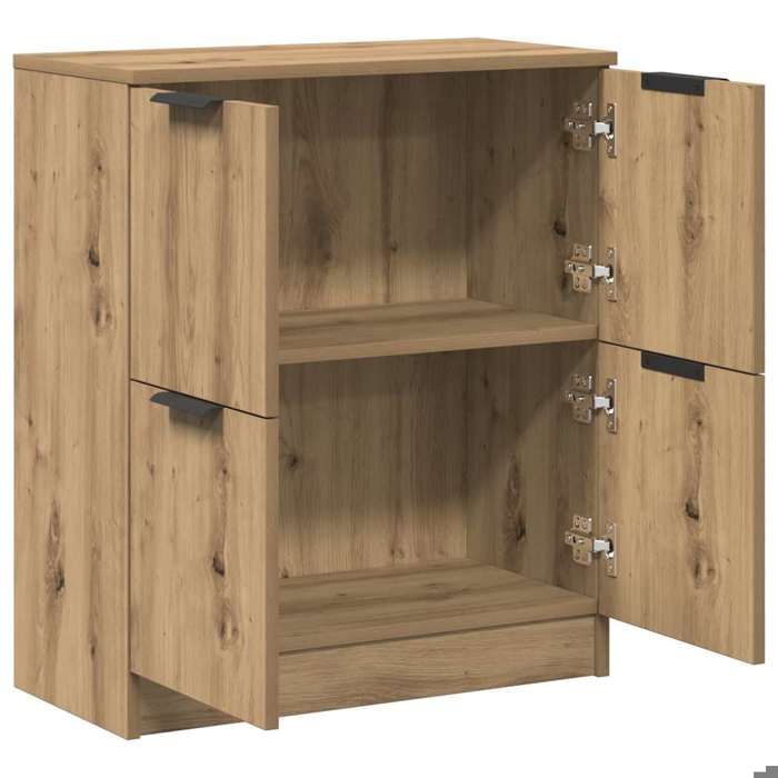 Buffet élégant - ECOHOME - bois dingénierie - chêne artisanal - 60 x 30 x 70 cm - Robuste et durable@470047