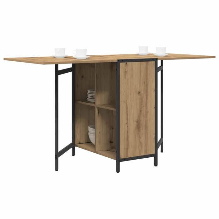 Les SoldesTable à dîner - Table de cuisine rectangulaire au style industriel - 144 x 60 x 75 cm - Bois dingénierie Rectangulaire