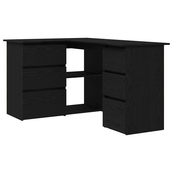 Magnifique Bureau Chêne noir Bois dingénierie 145 x 100 x 76 cm poids: 51kg LL3666
