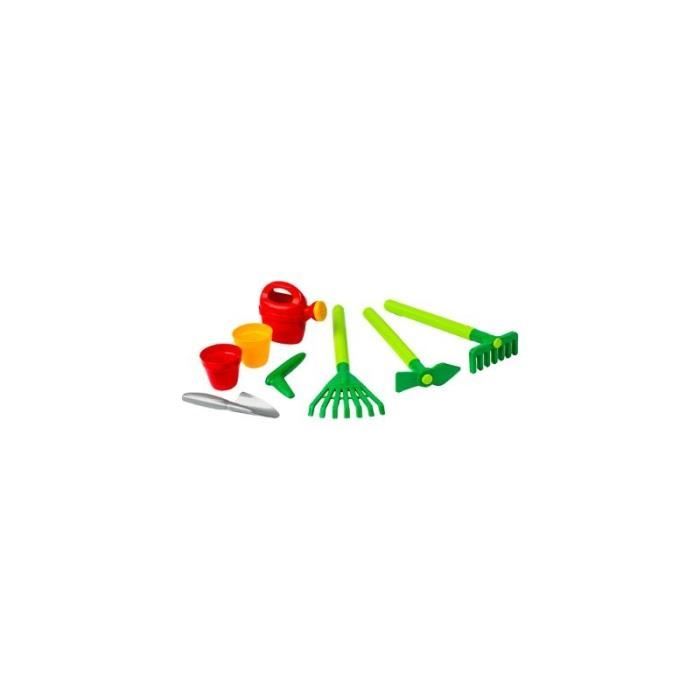 Filet de 8 outils de jardin - AC-DÉCO - Rouge - Pour enfant à partir de 18 mois