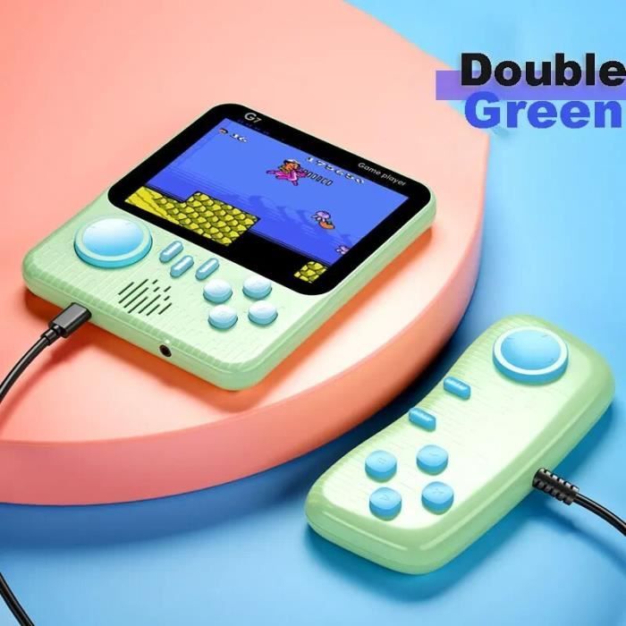 Console De Jeu Rétro Portable – Jeux Classiques Puzzle – Pour Enfants – Alimentation 2 Piles AA – Bleu