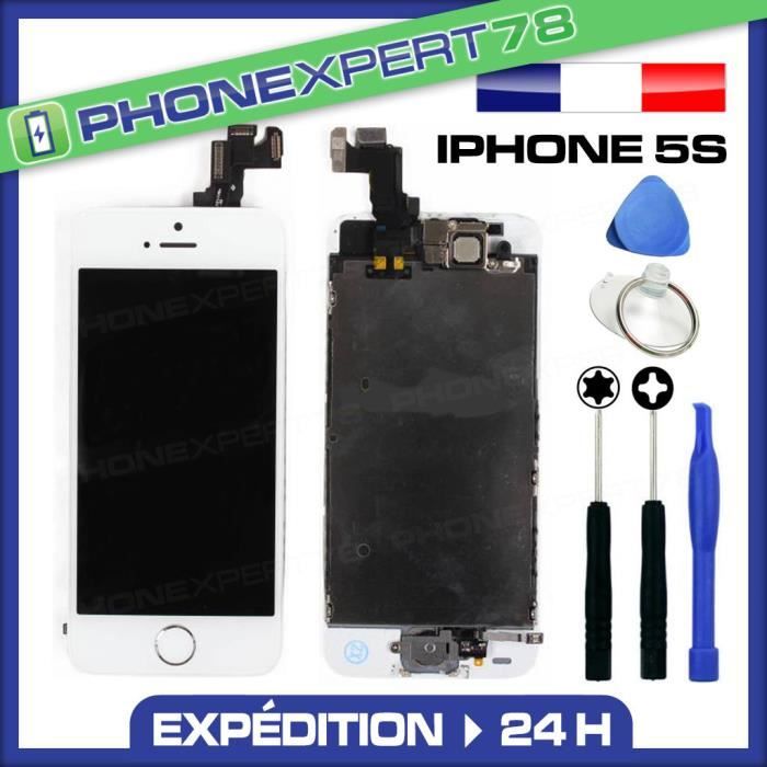 Écran complet iPhone 5S blanc assemblé Cdiscount Téléphonie