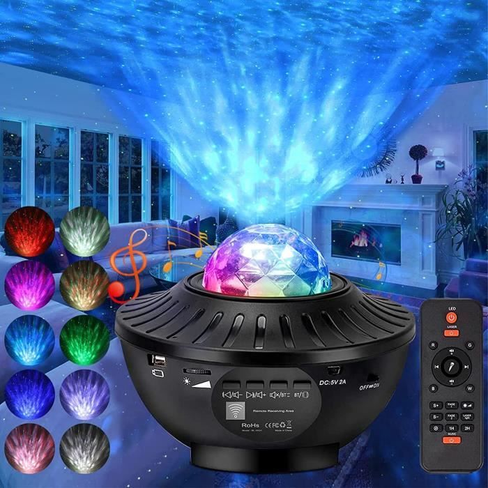 Projecteur Galaxie LED avec Haut-Parleur & Télécommande | Ambiance Ciel Étoilé – Univers Maroc