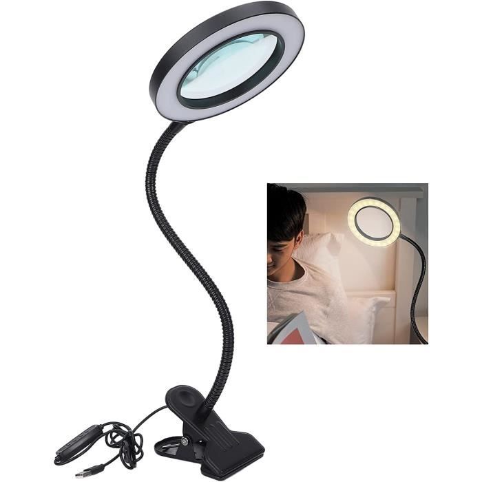 Loupe Avec Lumière LED Et Support Flexible - 54 LEDs, USB, Tactile - Parfaite Pour Bricolage, Lecture, Réparations