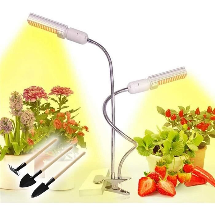 Plant Halo LED Cultiver La Lumière, 3000K Spectre Complet Petite Lampe De Culture De Plantes Avec 20 LEDs Pour Les Plantes D'Intérieur, Réglable En Hauteur, Automatique Marche / Arrêt 8 12 16 24H