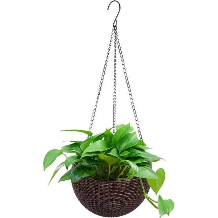 CIYODO Panier Suspendu Pour Plantes D'Intérieur Et Extérieur - Support Mural Métal Design Creux, Idéal Pour Balcon Et Jardin