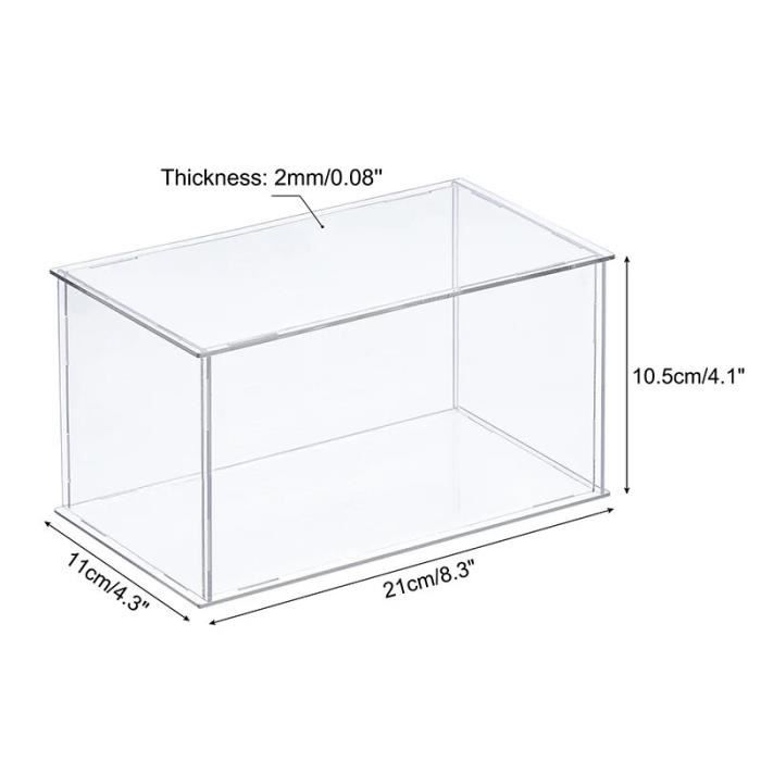 Vitrine Acrylique 20x10x10 Cm Pour Figurines Et Objets De Collection - Montage DIY Facile