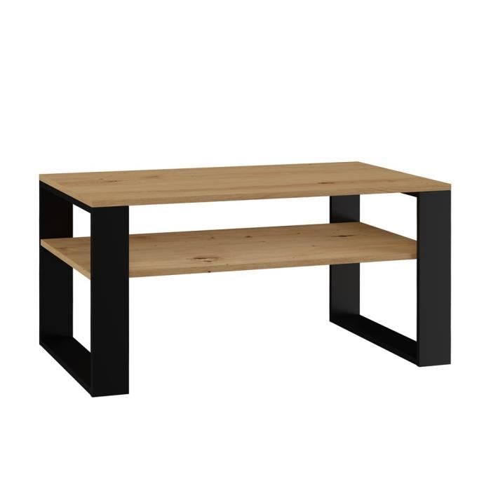Table basse en chêne artisan moderne 1P / noir - Fabricant polonais - Modern 1P - Noir