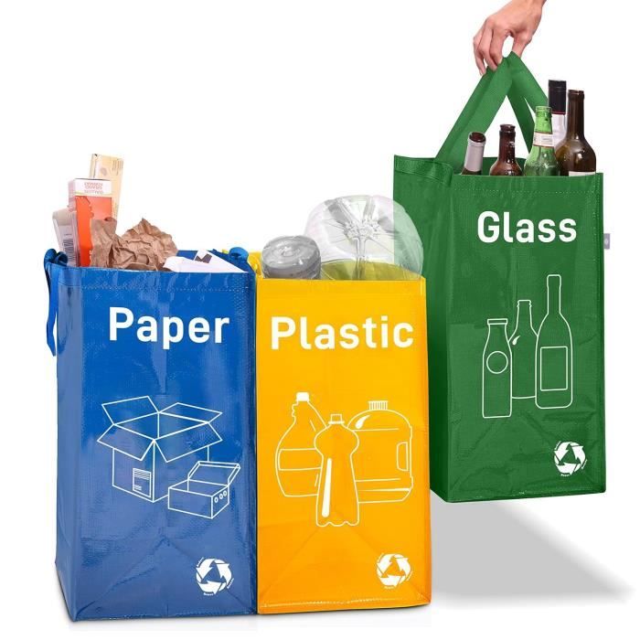 174 Litres Lot De Sacs De Tri Sélectif 174L Total Bleu