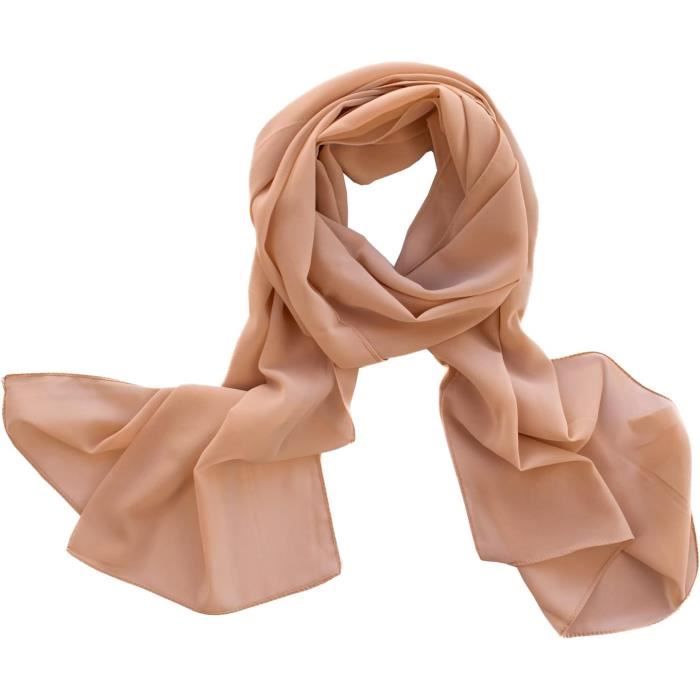 Foulard En Mousseline De Soie (chiffon) – Léger, Fluide, Uni – 29 Couleurs Au Choix, Fait Main En Corée