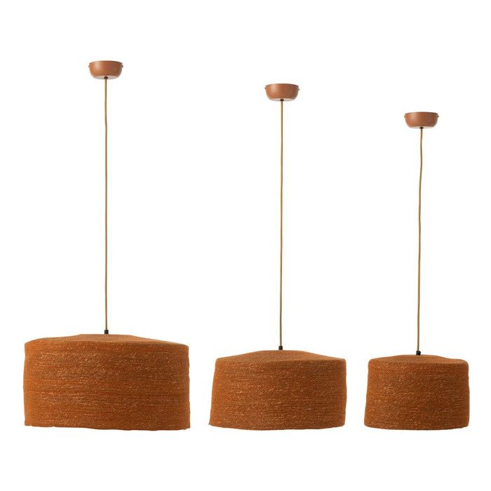 Lot de 3 Lampes Suspension Moonj 50cm Rouille Lot de 3 Lampes Suspension Moonj 50cm Rouille