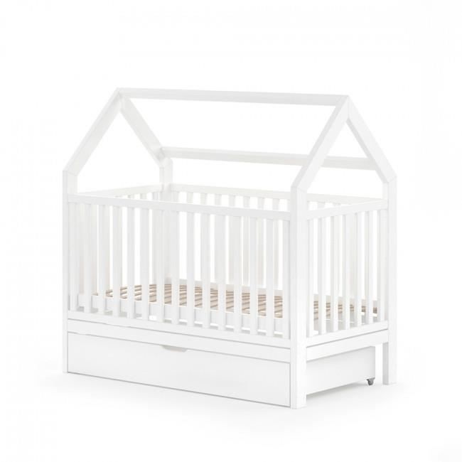 Lit Bebe 70x140 Cm Blanc Tiroir Cdiscount Maison