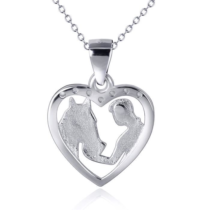 CHEVAL COUPLE Collier pendentif cadeau bijoux Cadeau Amour cheval collier amour