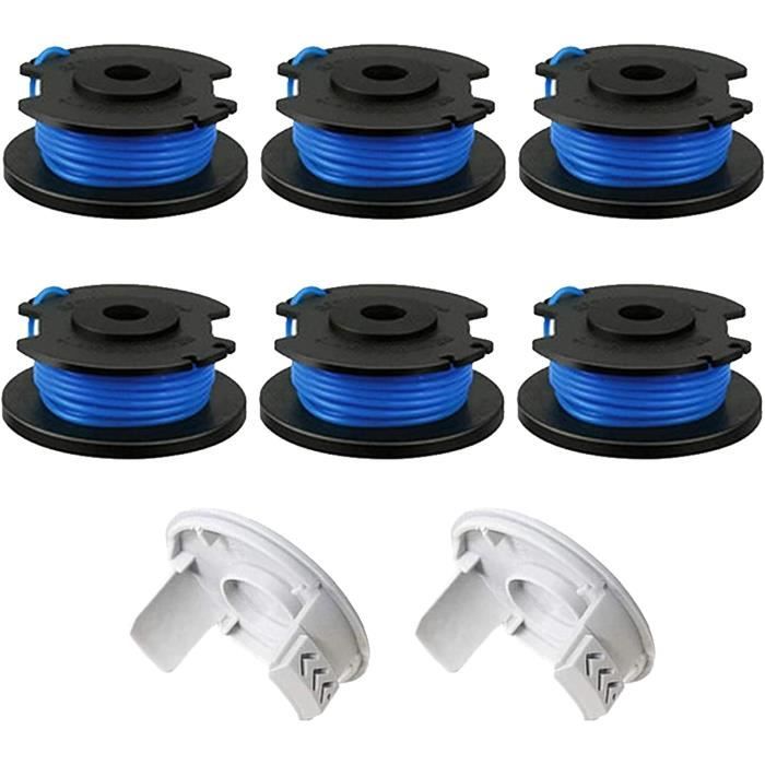 Bobine de rechange pour débroussailleuse Ryobi RAC143 RLT36B33 et RY36LT33A- 0 (7 bobines 1 capuchon Bobine de rechange pour débroussailleuse Ryobi RAC143 RLT36B33 et RY36LT33A- 0 (7 bobines 1 capuchon